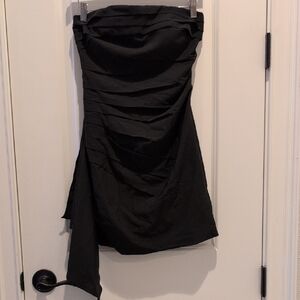 Chic Asymmetrical Black Dress